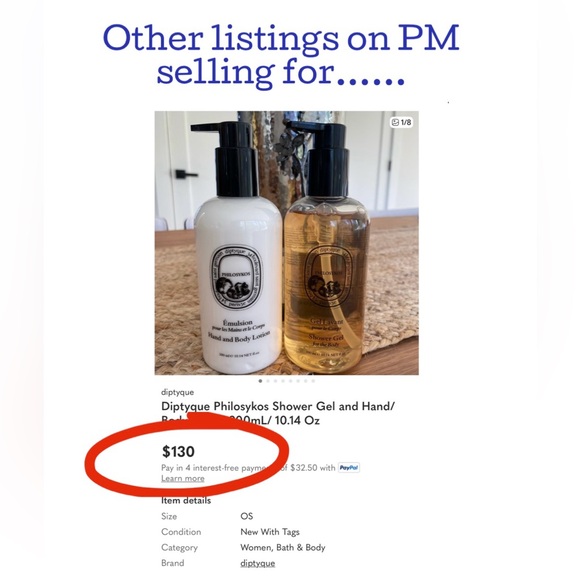 DIPTYQUE PHILOSYKOS Gel + & Lotion Set 10.14oz - Picture 5 of 11